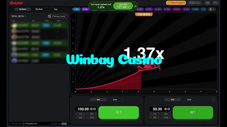 Winbay Casino casino presented on mobile device in Pakistan with slots and live games